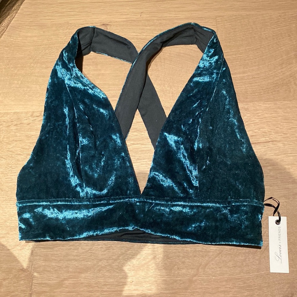 Lovers & Friends velvet crop top new with tags size medium fully lined